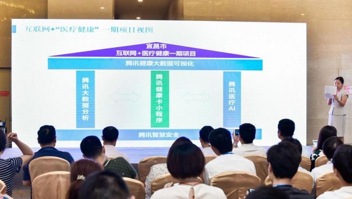宜昌市卫生和计划生育委员会主任张琼在讲解城市级智慧健康案例